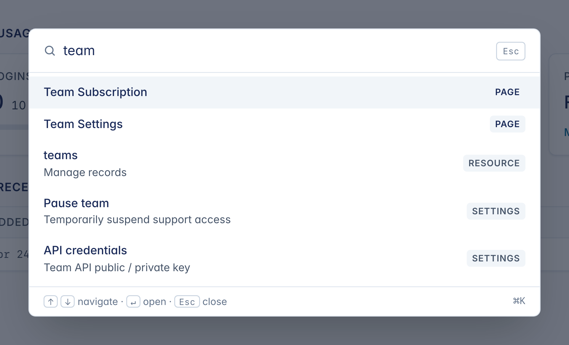 Or press ⌘K to jump