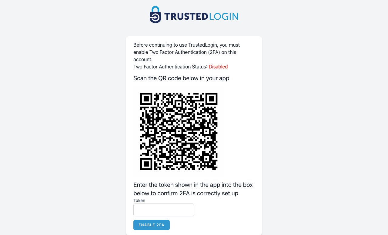 Enable two-factor authentication
