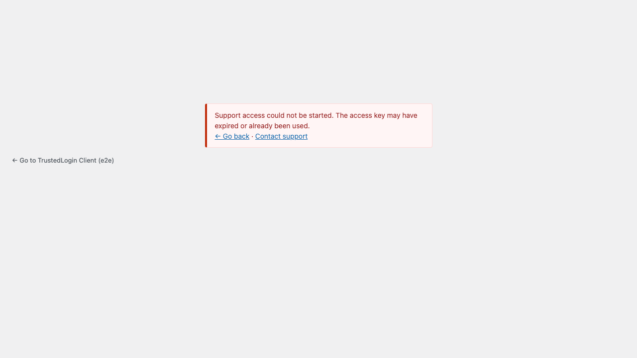 Login failed